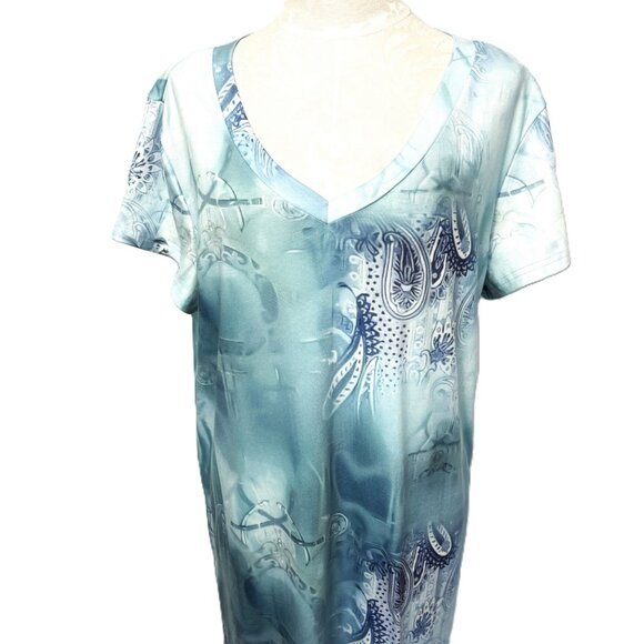 Noracora maxi floral blue dress Size XXL - Picture 4 of 8